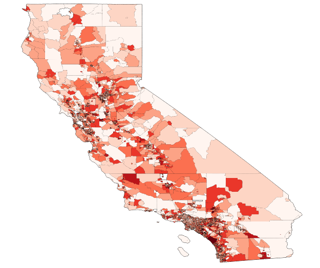 My first map of California's Population